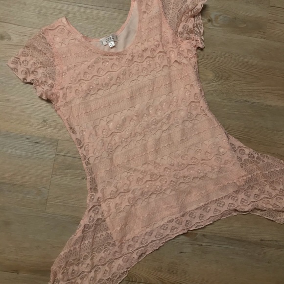 SHANNON FORD NEW YORK  PINK LACY TSHIRT SIZE SMALL - Picture 8 of 8